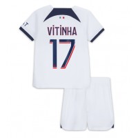 Dres Paris Saint-Germain Vitinha Ferreira #17 Preč pre deti 2023-24 Krátky Rukáv (+ trenírky)